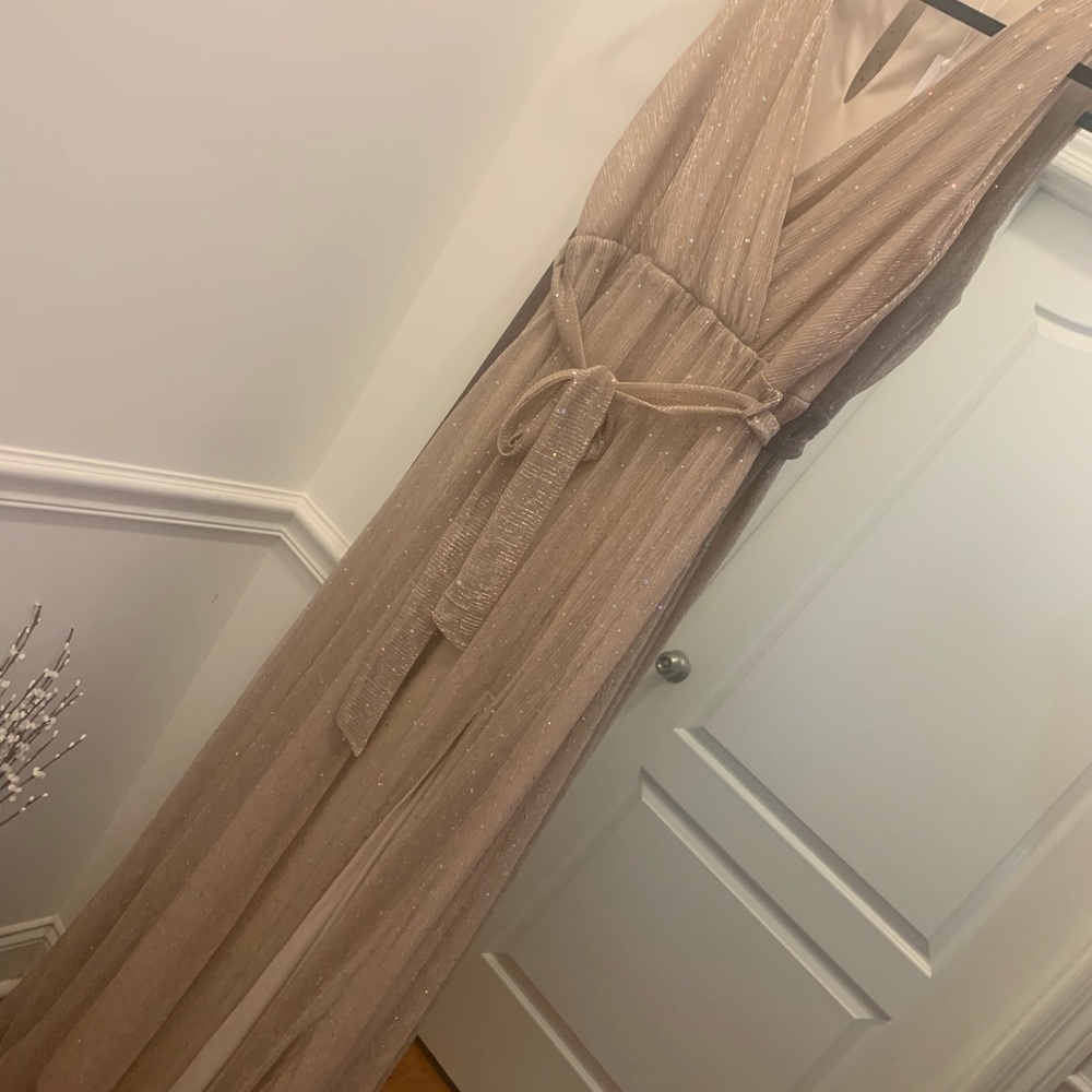 Baltic Born - Helen Champagne Tank Sparkle Maxi Dress